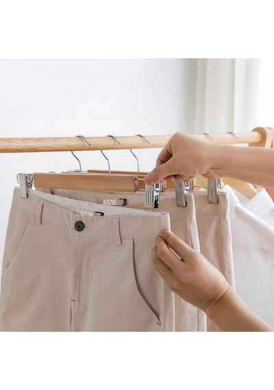 Ahşap Premium Pantolon & Etek Askısı Ahşap Kahverengi Tr Diğer