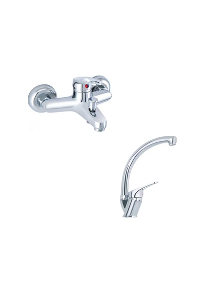 Erce Mix Kuğu Evye ve Banyo Bataryası Krom