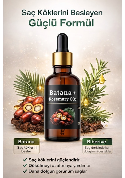 Safvital Batana Yağı Saç Dökülmesine Karşı Güçlendirici & Gürleştirici Bakım Yağı 50 Ml Biberiye+co2