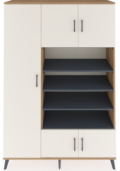 Hyperion Dolap 10 Raflı 5 Kapaklı 132x44x195 Çam-aytaşı/antrasit Çam Hyperion Dolap 10 Raflı 5 Kapaklı 132x44x195 Çam-aytaşı/antrasit Çam