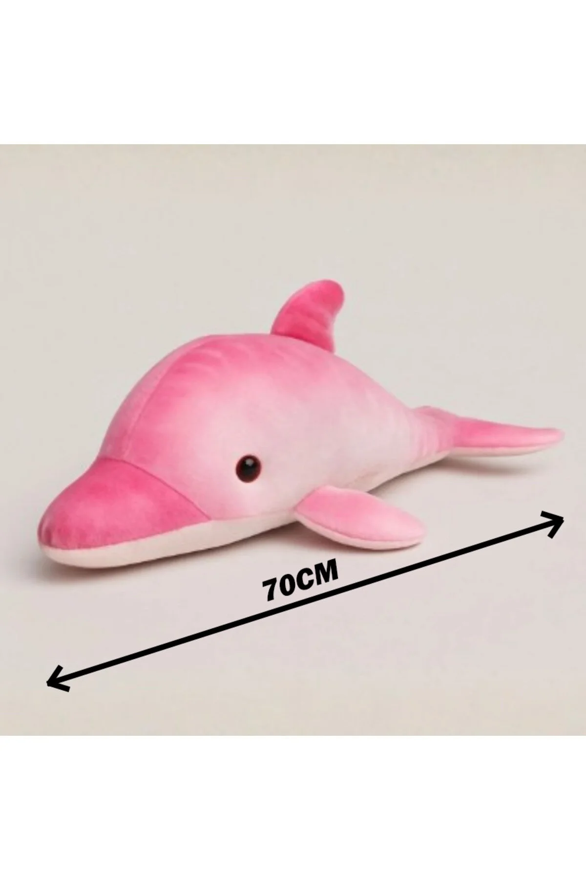 Yunus Balığı Mavi 70 Cm Sevimli & Büyük Boy Oyuncak Açık Pembe