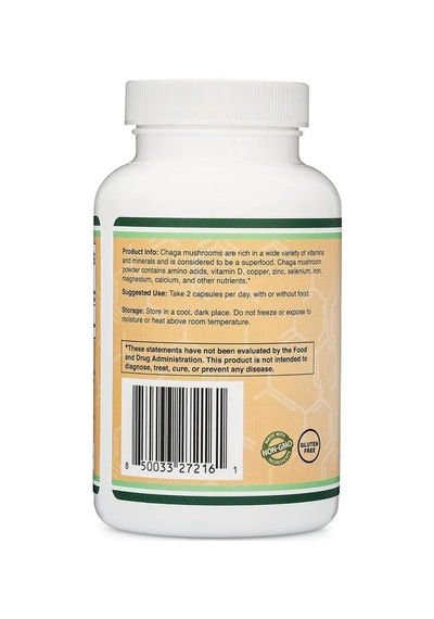 Chaga Mushroom Supplement 1000 Mg 120 Kapsül