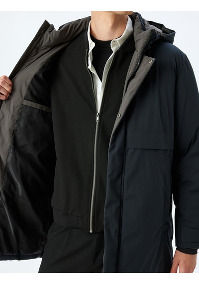 Koton Anorak Mont Slim Fit Fermuarlı Lacivert 5wam00008hw Lacivert