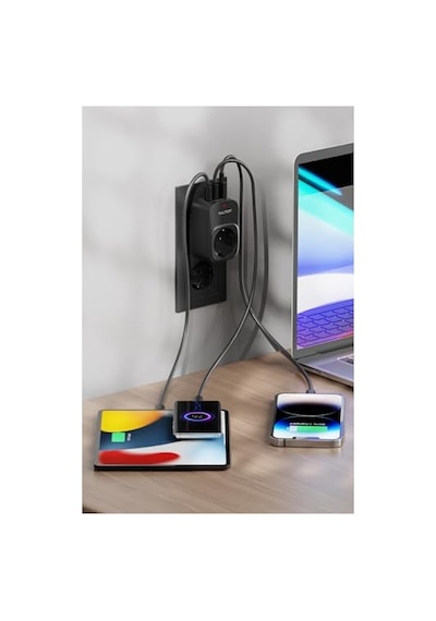 Akım Korumalı Priz, Tekli Priz, Usb'li Priz Ve Type-c Priz, Priz Çoklayıcı, Voltaj Korumalı Priz, 16a 3680w Duvar Standart