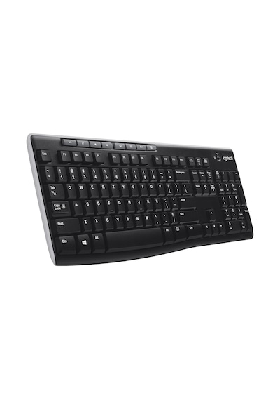 K270 Kablosuz Klavye, Tuş Takımı, Sıvı Dökülmesine Dayanıklı, 10 M Kullanım Mesafesi, Türkçe Q Klavye, Siyah