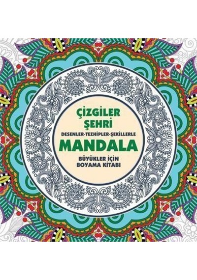 Parıltı Yayınları Çizgiler Şehri Yetişkinler için Mandala