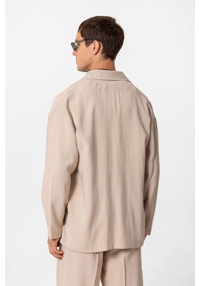 Antioch Oversize Astarsız Erkek Blazer Ceket Bej