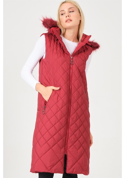 Z6718 Dewberry Bayan Yelek-açık Bordo Açık Bordo