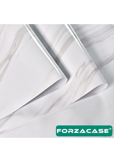 Mermer Desenli Beyaz Folyo Kaplama 5 Metre Tezgah Dolap Mutfak Kağıdı Yapışkanlı - Fc736 Çok Renkli