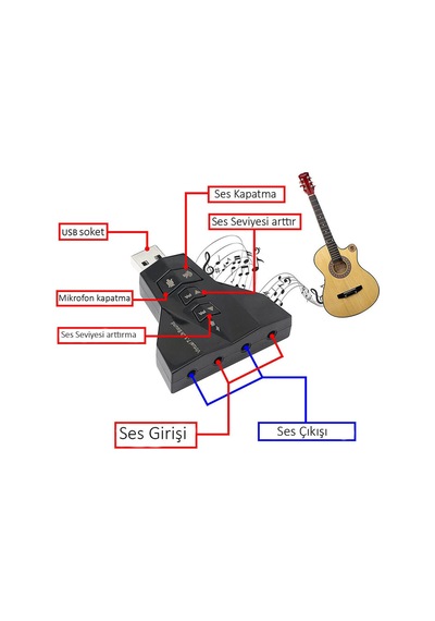 Wozlo 7.1 Virtual Sound 3D Usb Ses Kartı