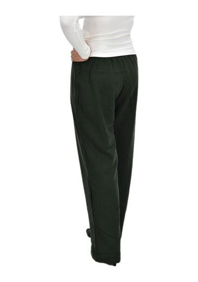 Nazal Kadın Beli Lastikli Bol Pantolon Bgl-st04216 Yeşil