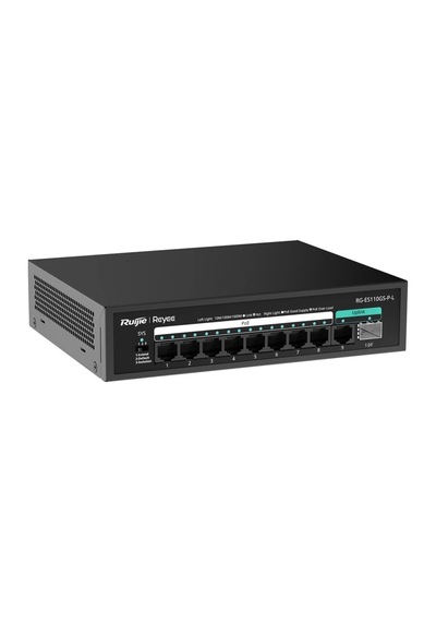 Reyee Rg-es110gs-p-l 10 Portlu, 10/100/1000 Gigabit, Tak Çalıştır Switch, 1 Sfp, 1 Gigabit Rj45 Upli