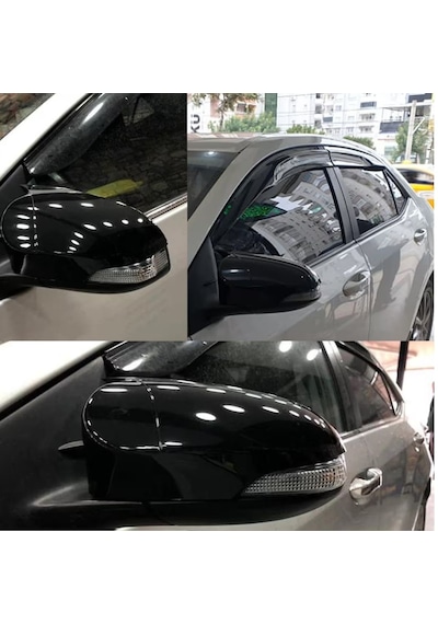 Toyota Avensis 2015 2016 2017 2018 Uyumlu Yarasa Batman Ayna Kapağı Takımı Parlak Siyah
