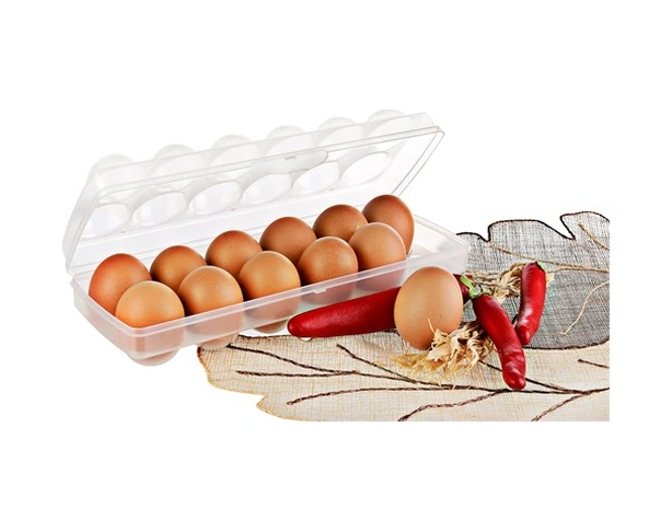 Eggo Portatif Şeffaf Plastik 12 Li Yumurta Taşıma Ve Saklama Kabı Karışık