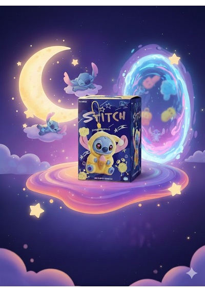 Stitch Peluş Oyuncak Süpriz Renkler Açık Mavi - Lacivert