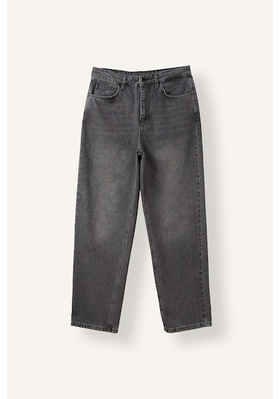 Defacto Baggy Fit Geniş Paça Cepli Yıkamalı Jean Pantolon B3925ax26aunm55 Gri-nm55