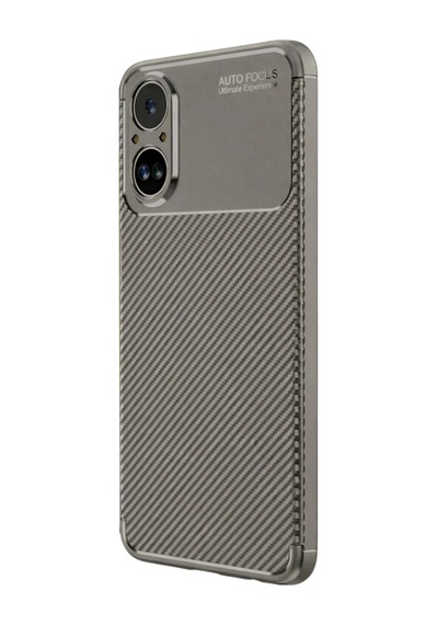 Newface - 357 - Realme 12 Lite Kılıf Auto Focus Karbon Kapak - Csmo-tex - - Gri
