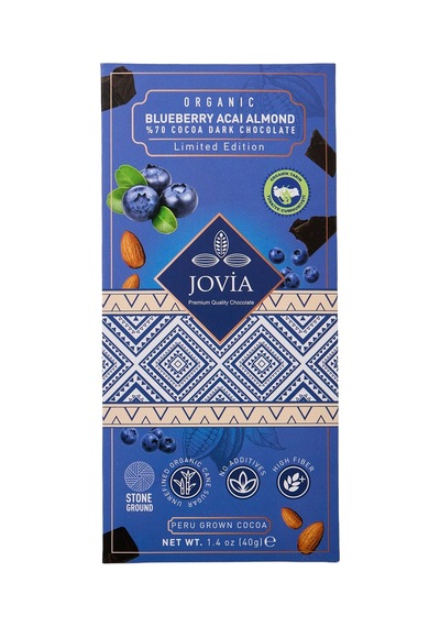 Jovia Organik %70 Bitter Çikolata Yaban Mersin 40g - 7 Adet Tarı