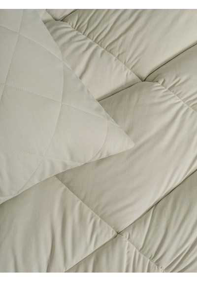 Cotton Box Softwash Çift Kişilik Yorgan Seti Taş 160x200 Lastikli Çarşaf Taş