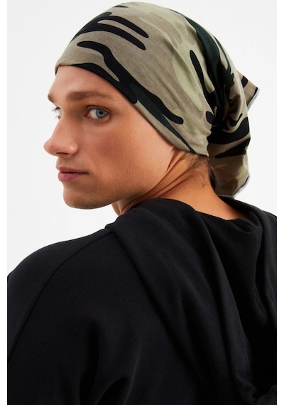 Butikgiz Erkek 4 Fonksiyonlu Koruyucu Pamuklu, Esnek, Terletmez, Bandana, Boyunluk, Maske - Tek Ebat / Kamuflaj Kamuflaj