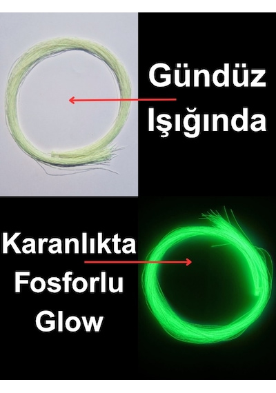 Ea genset Beyaz Fosforlu Karanlıkta Parlayan Uv Neon Çapari Simi