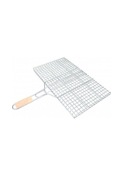 Orta Boy Mangal Izgarası - 40x30 Cm - Ahşap Saplı Ttt