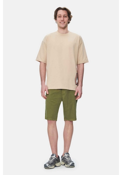 Ucla Roscoe Sütlü Kahve Bisiklet Yaka Baskılı Oversize Erkek Tshirt Sütlü Kahve Sütlü Kahverengi