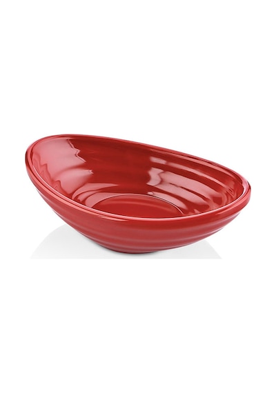 6 Adet Melamin Oval Sosluk Ve Reçel Tabağı 75 Ml Kırmızı Minimalist Makinede Yıkanabilir