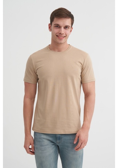 Cazador Basic Süprem Erkek T-shirt 46230 Kum Kum