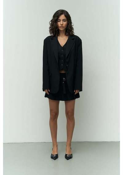 Mai Studios Co. Pietro Yelekli Siyah Blazer Siyah