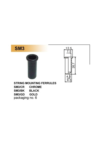 Dr. Parts Sm3 String Ferrule Cr - Chrome Tel Yüksüğü
