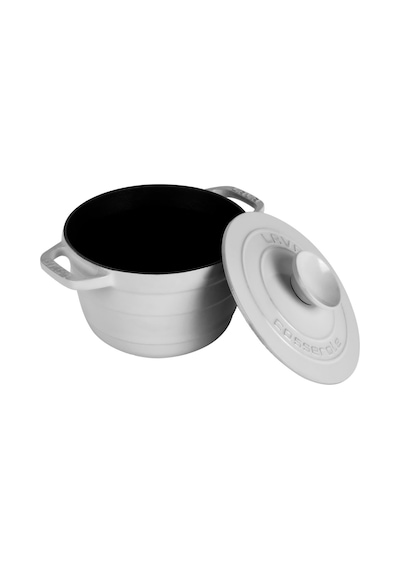 Lava Döküm Yuvarlak Tencere Döküm Demir Kapak Experience Majolik Serisi Çap Ø 23cm Beyaz Sku: Smg8690010576460 Açık