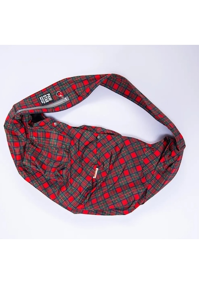 Pawstar Red Elgin Paws Crossbody Küçük Irk Köpek Çapraz Taşıma Çantası İçi Tay Tüyü
