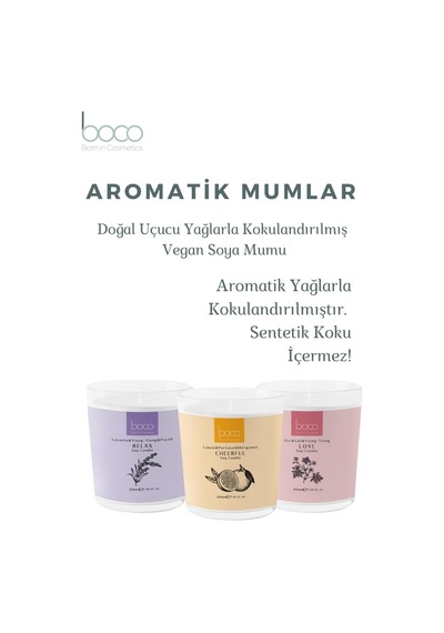 Aromatik Soya Mumu, Relax, Lavanta, Ylang Ylang, Paçuli Yağları İle Kokulandırılmış, Temiz Ve Uzun Yanan Dekoratif Soya Mumu /220 Gr