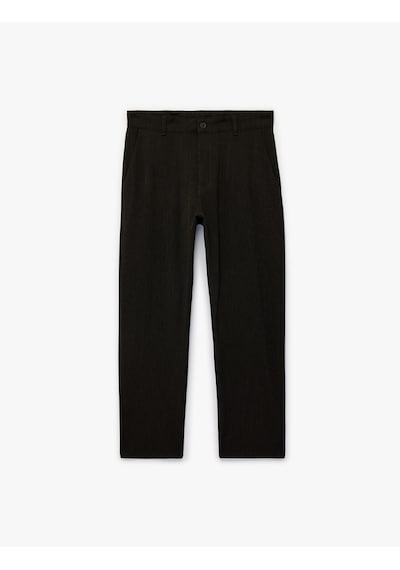 Koton Regular Fit Düğmeli Cepli Viskon Karışımlı Kumaş Pantolon Kahverengi 6sam40048hw Kahve