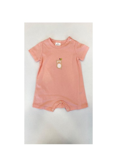 Fuar Baby Miniklere Özel Kız & Erkek Bebek Pamuklu Kısa Paça Tulum Baykuş Desenli Fuar Baby Miniklere Özel Kız & Erkek Bebek Pamuklu Kısa Paça Tulum Baykuş Desenli
