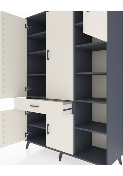 Hyperion Dolap 10 Raflı Tek Çekmeceli 5 Kapaklı 132x44x195 Antrasit-aytaşı/aytaşı Aytası/aytası Hyperion Dolap 10 Raflı Tek Çekmeceli 5 Kapaklı 132x44x195 Antrasit-aytaşı/aytaşı Aytası/aytası
