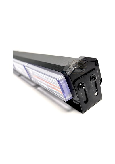 Turuncu Tepe Çakar Bar Led 120cm 12-24v Off Road Çekici Traktör İkaz Lambası Çakar 15 Modlu Siyah