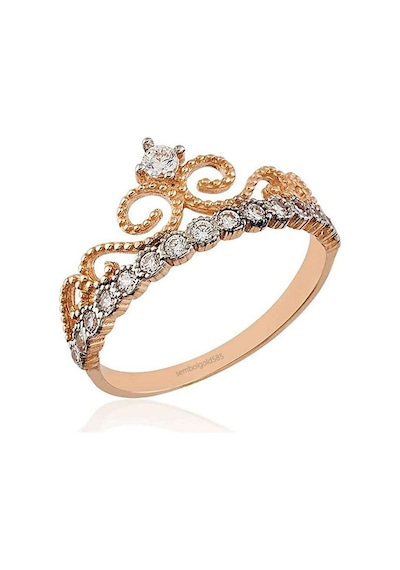 Rose Altın Taç Yüzük 14K 2,10 Gr 377236759
