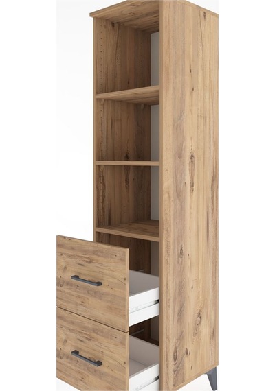 Hyperion Dolap 3 Raflı 2 Çekmeceli 44x44x182 Çam-çam Çam
