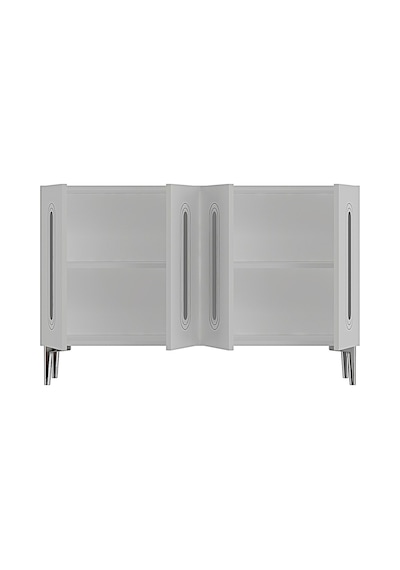 Ka1206bs Rany120 Konsol, Kahve Köşesi Ve Tv Sehpası Beyaz-sılver 120cm Beyaz-sılver