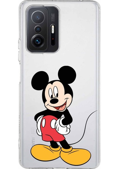 Xiaomi Mi 11t Pro Uyumlu Kapak Mickey Mouse Tasarımlı Şeffaf Kılıf Şeffaf