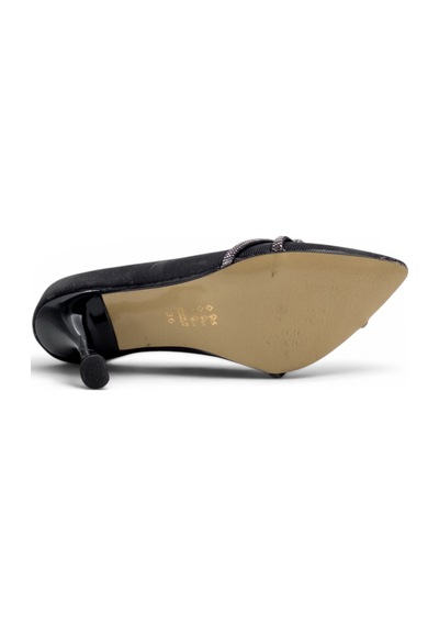 Modapol 0203 Simli Taşlı Kadın Stiletto siyah