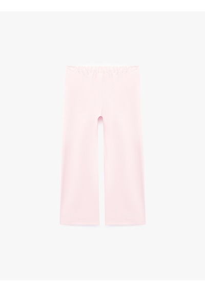 Koton Cep Detaylı Geniş Paça Pantolon Pembe 6skg40011ak Gül