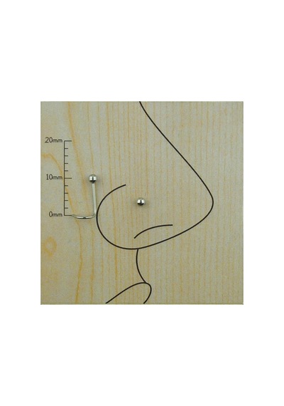 1mm Spiral Çelik Hızma Piercing Top:2,5mm Çelik