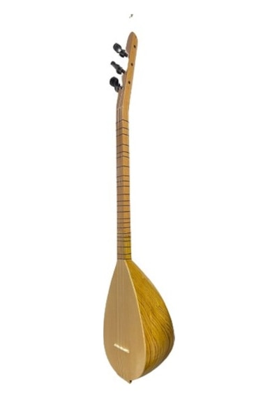 Oyma Gürgen Cura Bağlama Uzun Sap 28 Tekne 78 Santim