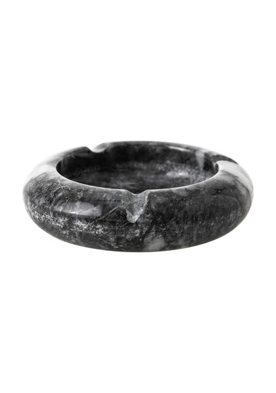 Round Mermer Küllük Siyah
