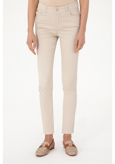 U.S. Polo Assn. Kadın Taş Toothpick Fit Kanvas Pantolon 50299110-VR049