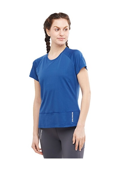 Salomon Cross Run Kadın Koşu Tişörtü Lc1889100 Mavi