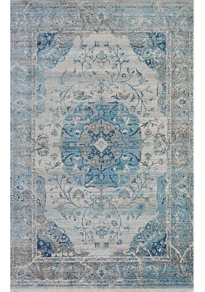 Gabardin Halı 7/24 Serisi 76-mav Salon Oturma Odası Halısı Mavi